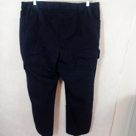 Twinhill Unisex Cargo Pants 20W/M Navy 6 Pockets - Picture 4 of 10